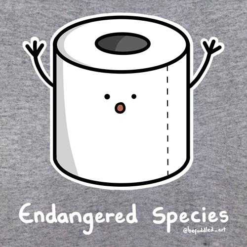 Toilet Roll - Endangered Species t shirt